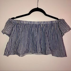 The Jersey Diaries off the shoulder crop top